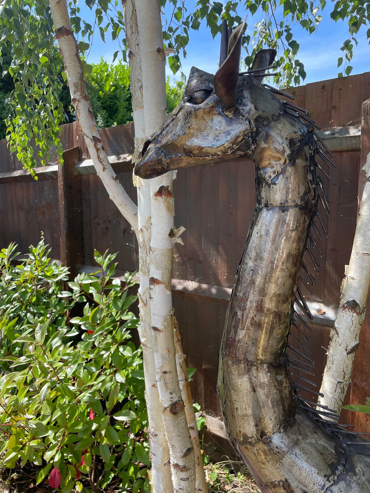 Large Metal Giraffe - 5ft - Backyard Bliss