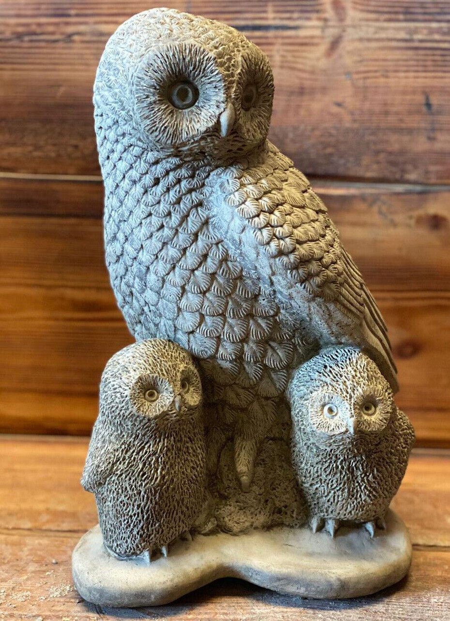 Large Owl Family Statue - Backyard Bliss