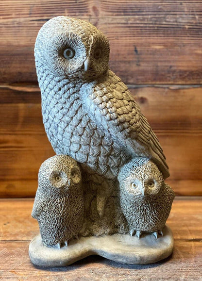 Large Owl Family Statue - Backyard Bliss