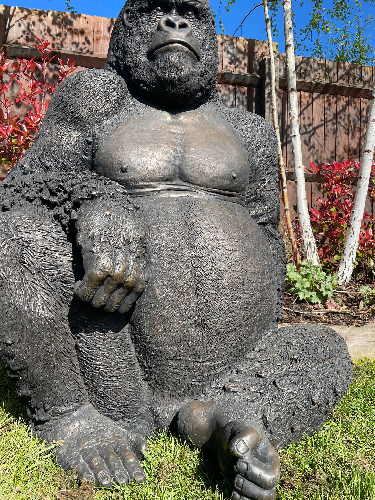 Life - Size Gorilla Statue - Backyard Bliss