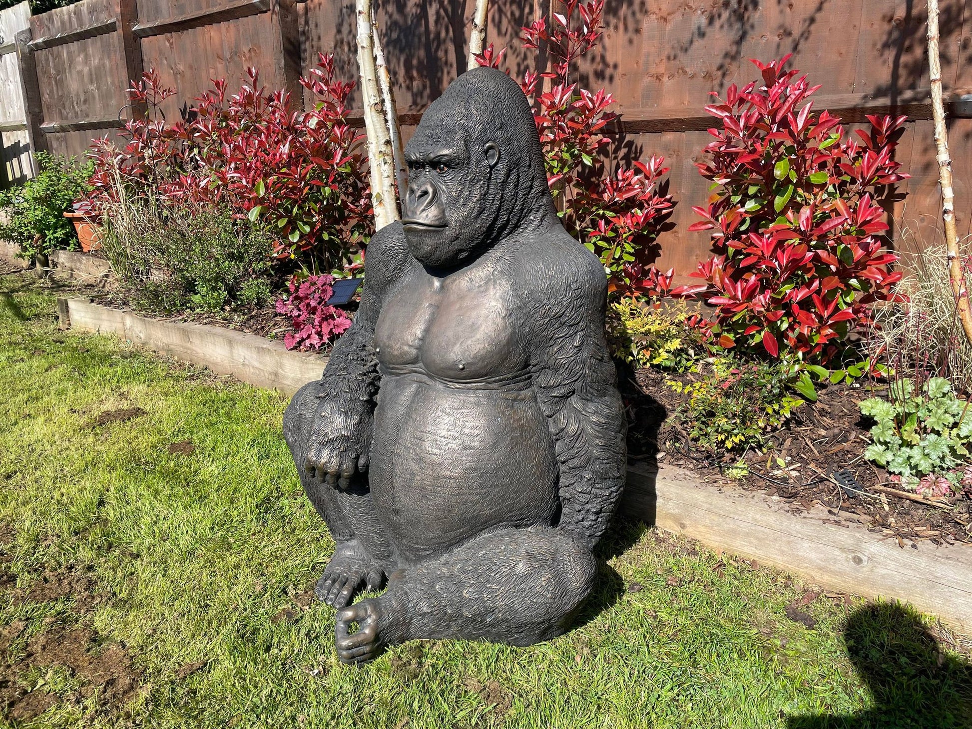 Life - Size Gorilla Statue - Backyard Bliss