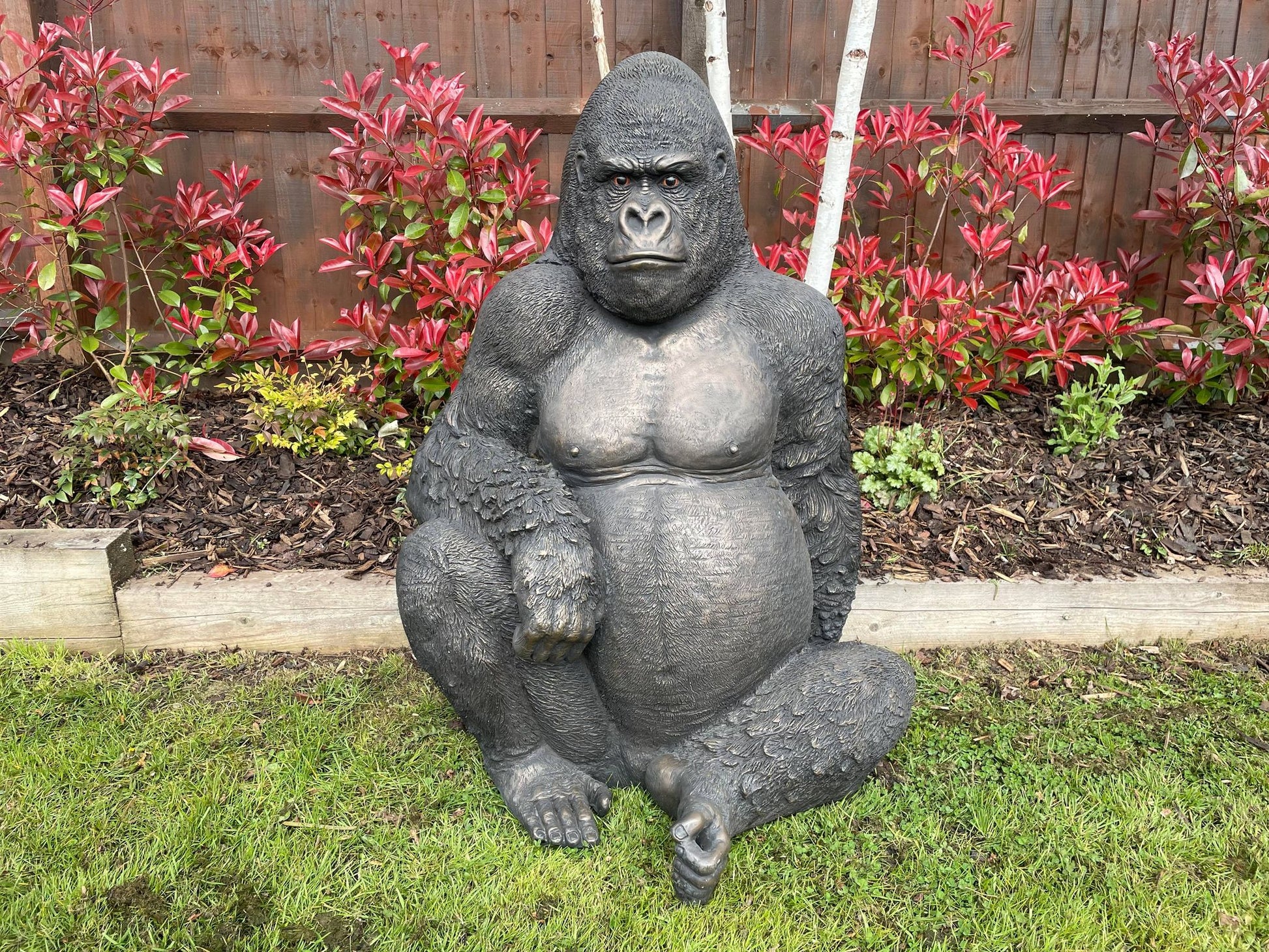 Life - Size Gorilla Statue - Backyard Bliss