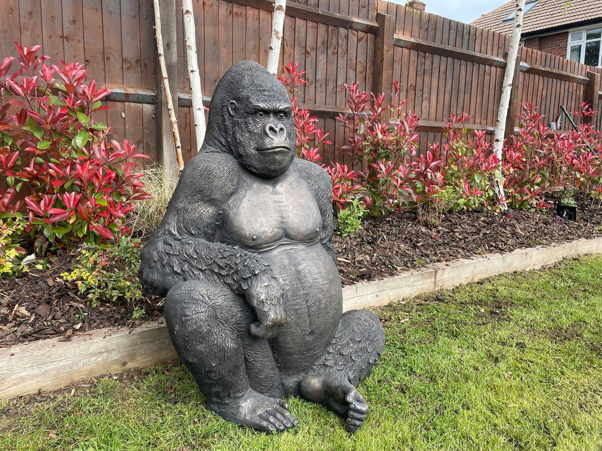 Life - Size Gorilla Statue - Backyard Bliss