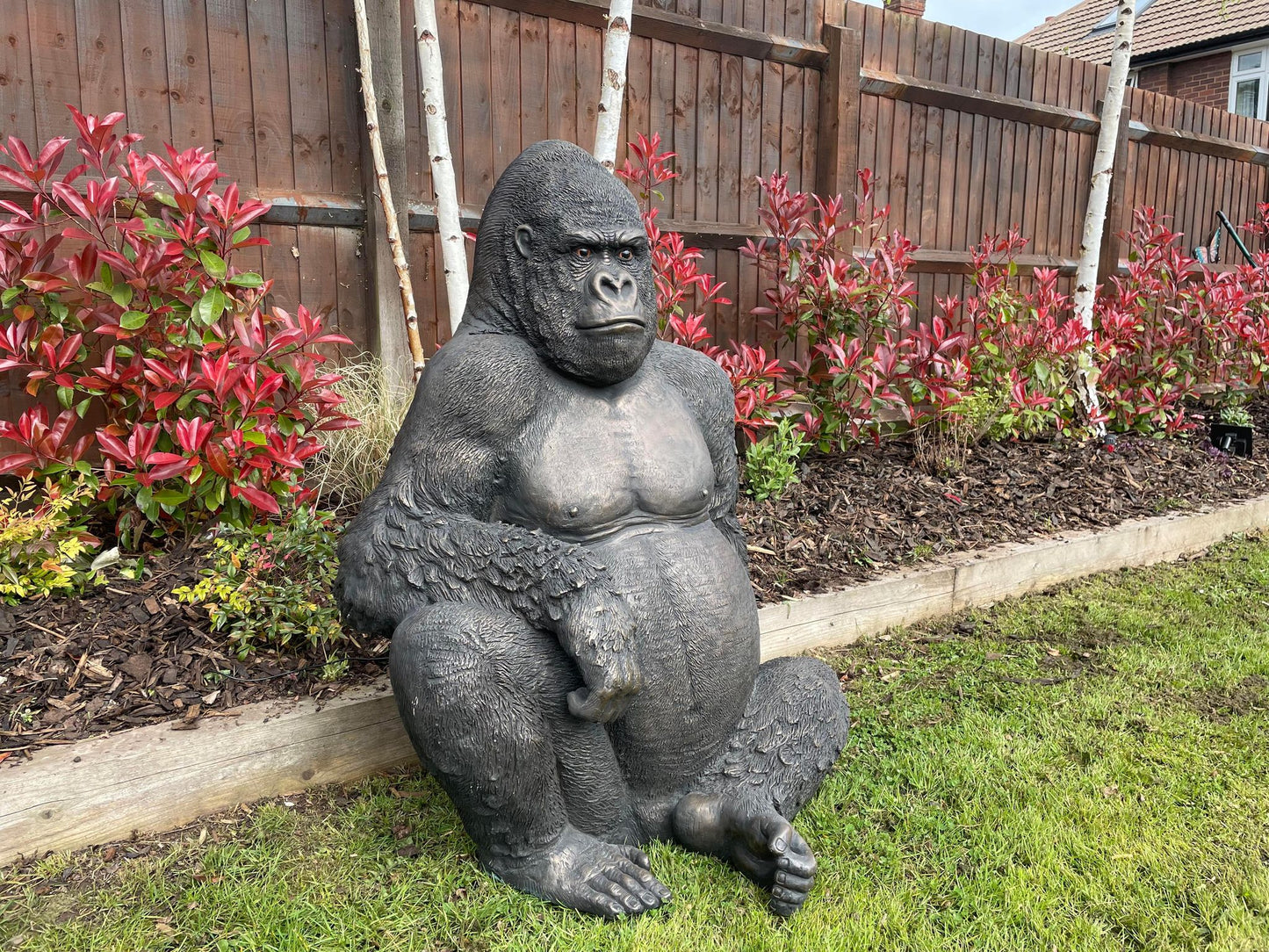 Life - Size Gorilla Statue - Backyard Bliss
