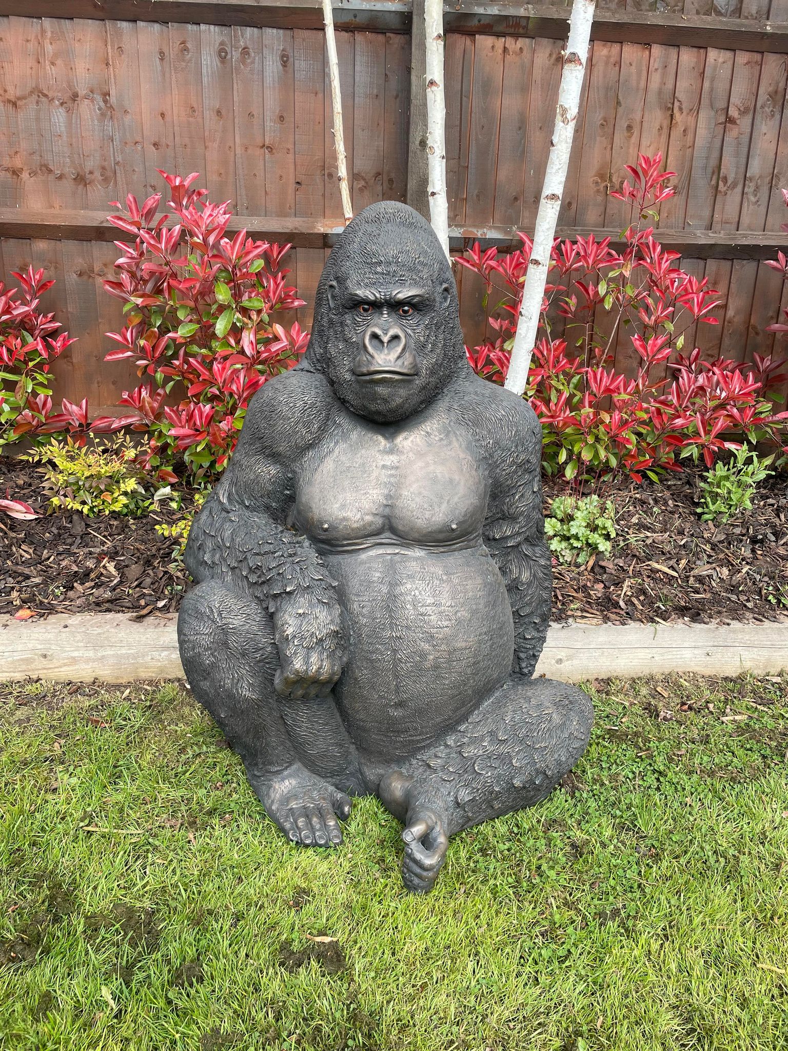 Life - Size Gorilla Statue - Backyard Bliss