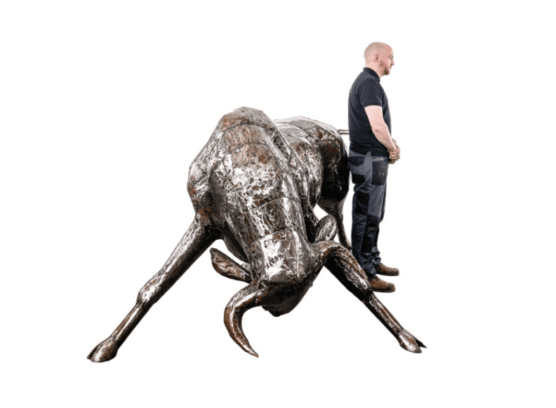 Life Size Metal Bull - Backyard Bliss