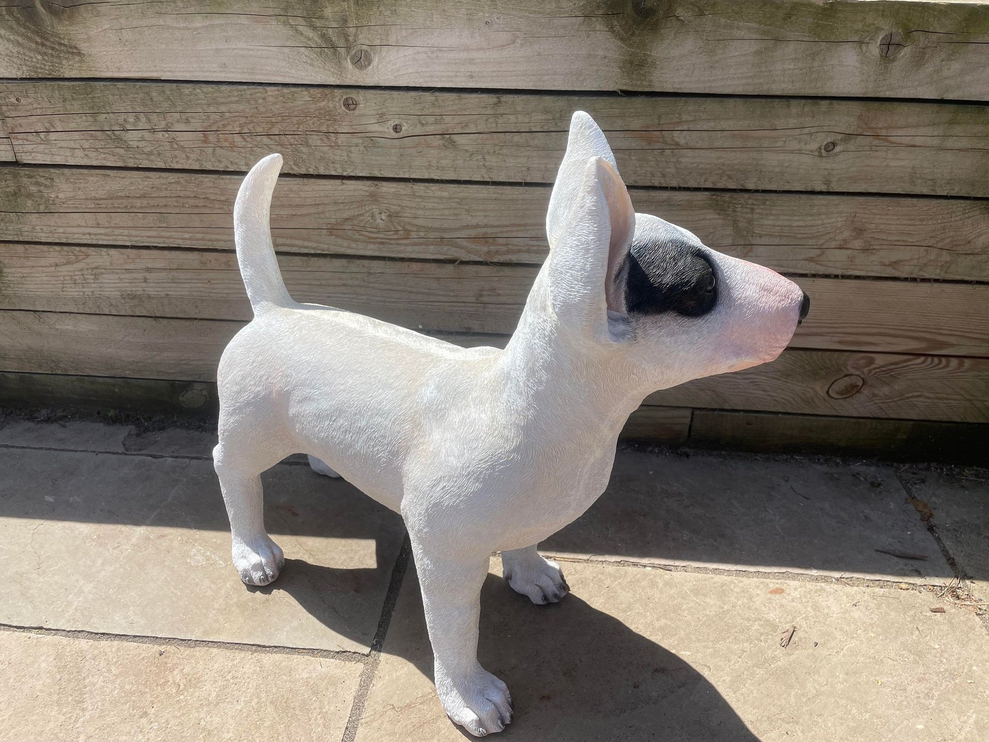 Life - Size Standing Bull Terrier - Backyard Bliss