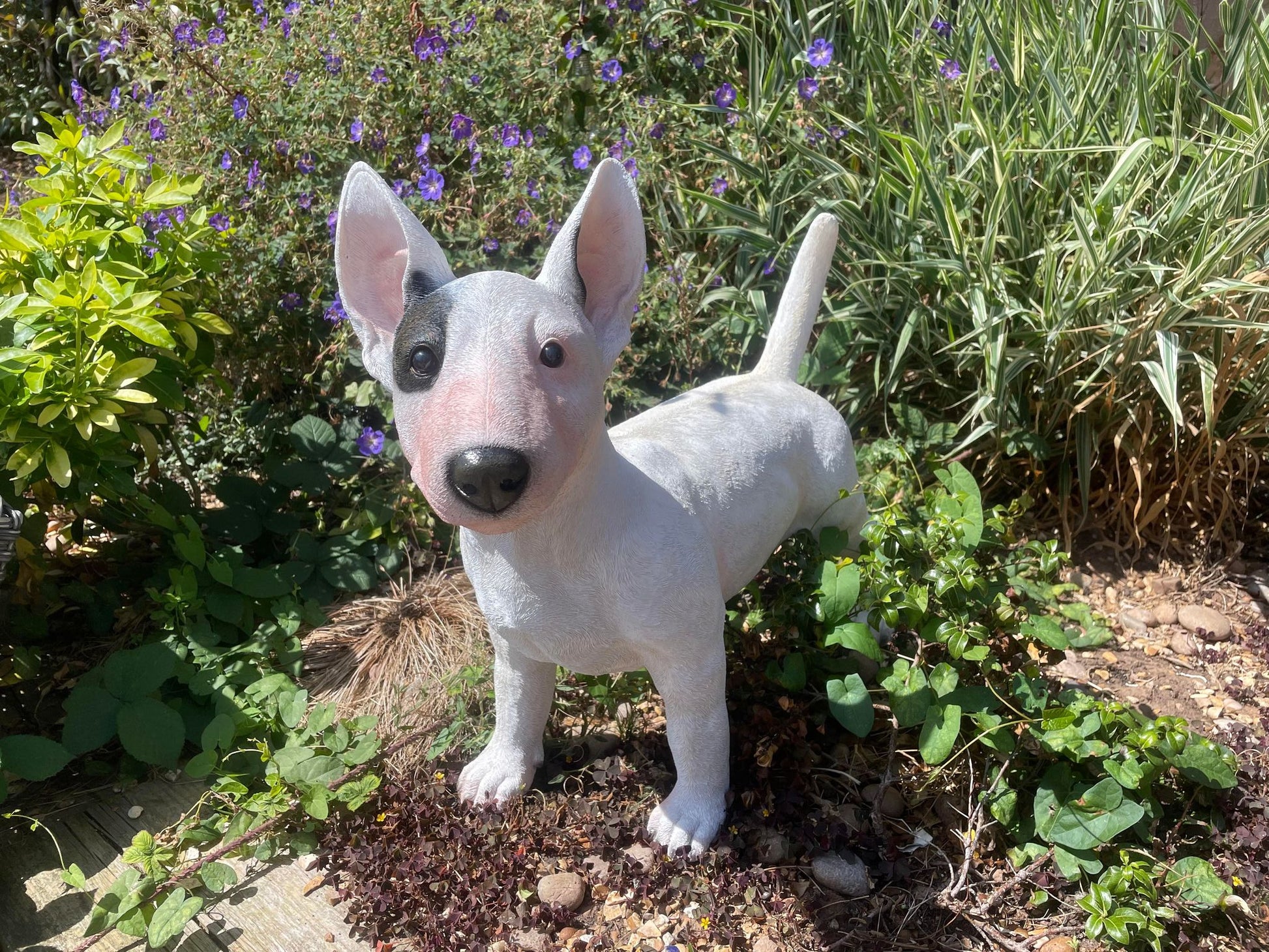 Life - Size Standing Bull Terrier - Backyard Bliss