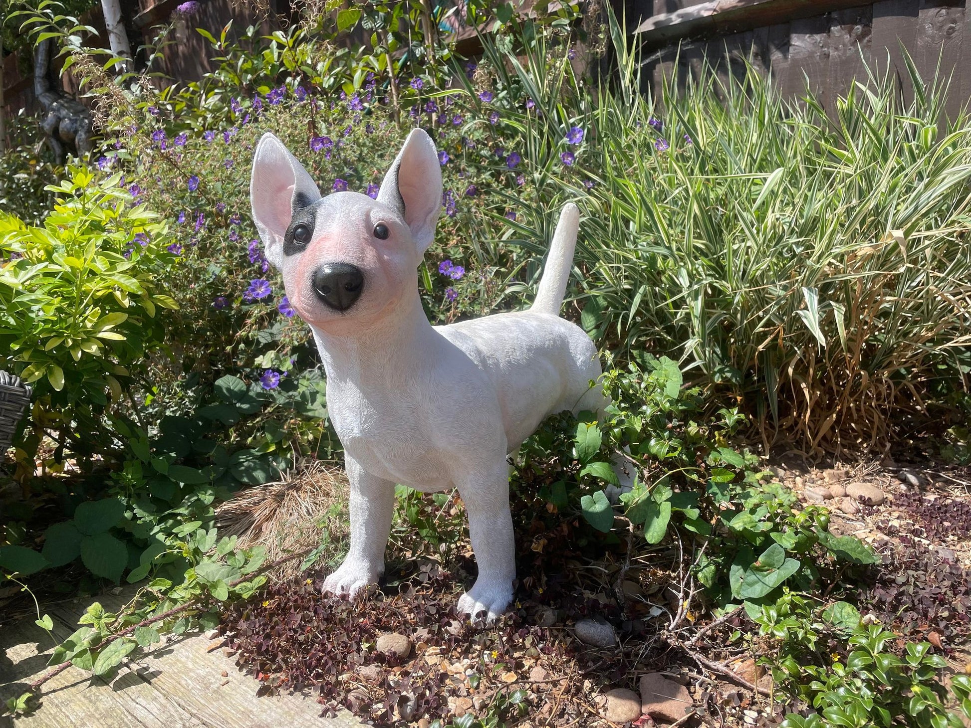 Life - Size Standing Bull Terrier - Backyard Bliss