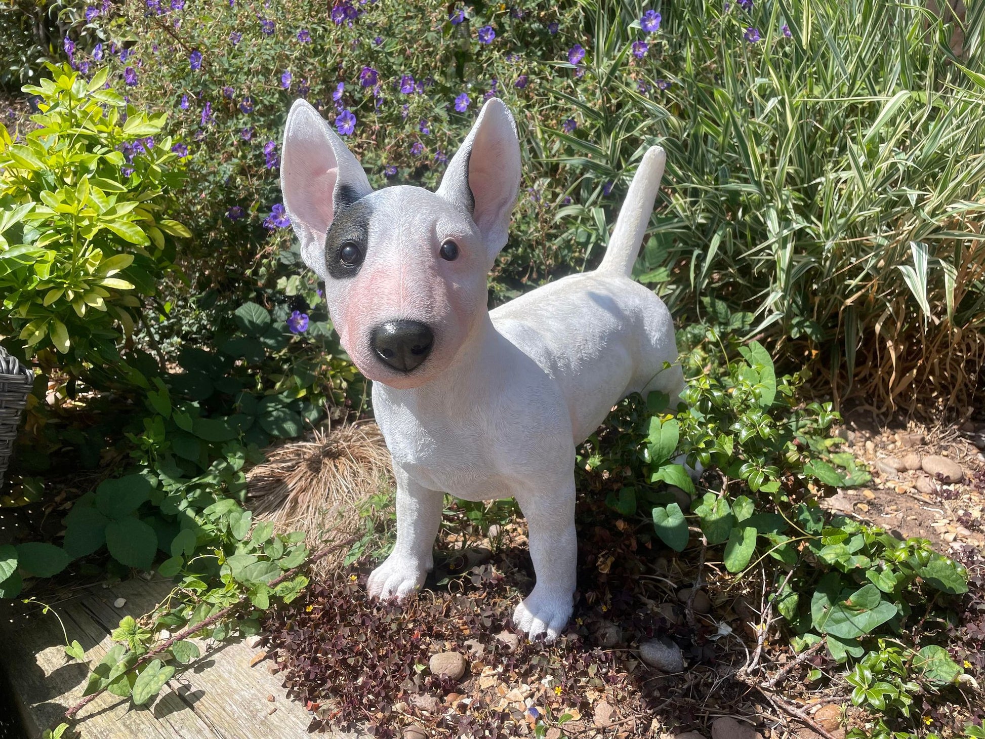 Life - Size Standing Bull Terrier - Backyard Bliss