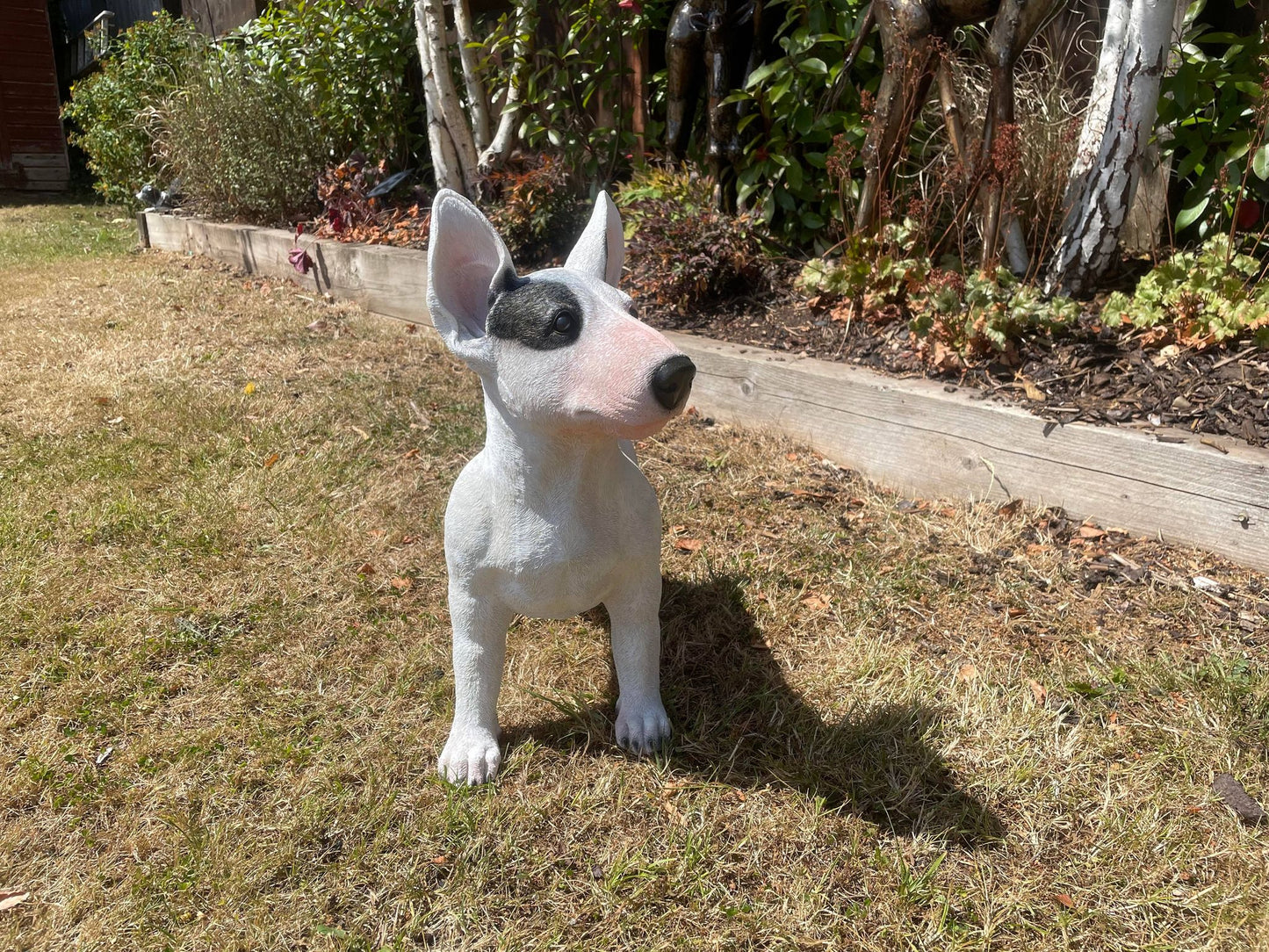 Life - Size Standing Bull Terrier - Backyard Bliss