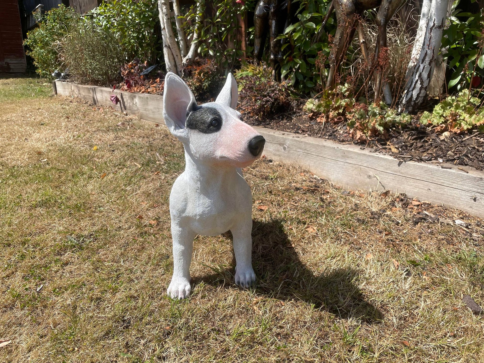 Life - Size Standing Bull Terrier - Backyard Bliss