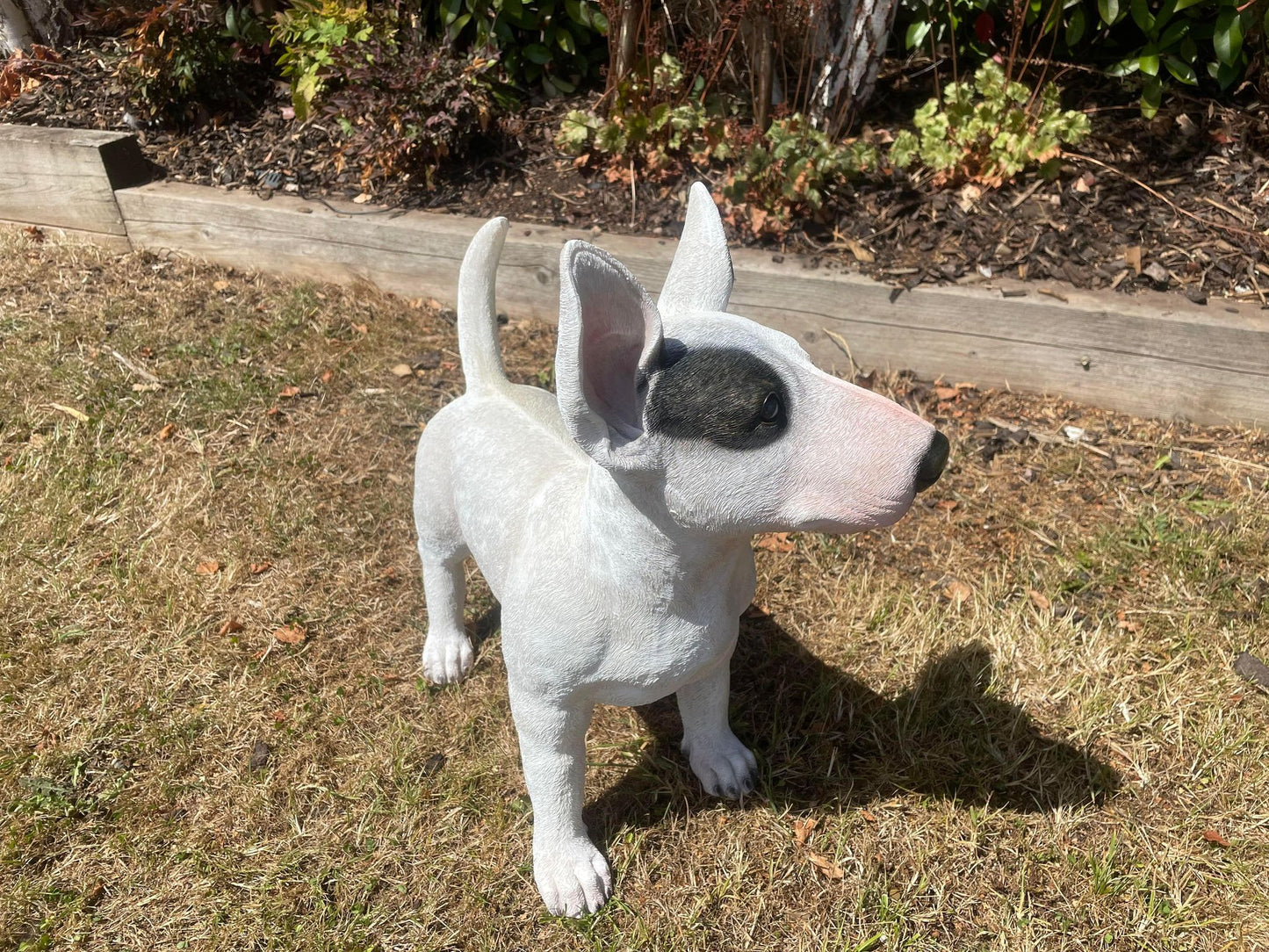 Life - Size Standing Bull Terrier - Backyard Bliss