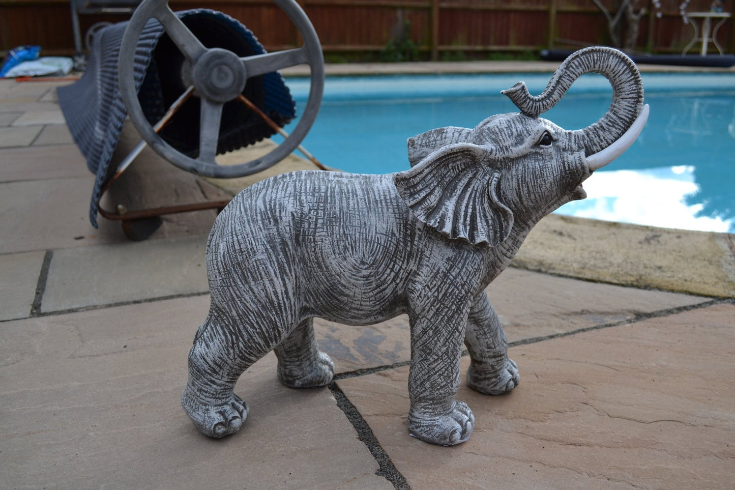 Lucky Light Grey Elephant - Backyard Bliss