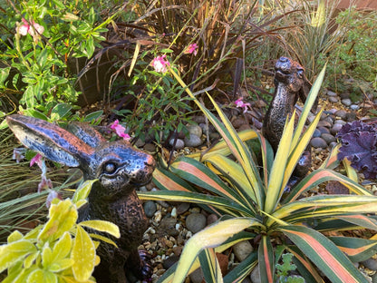 Medium Bronze Moon - Gazing Hares Ornament Set - Backyard Bliss