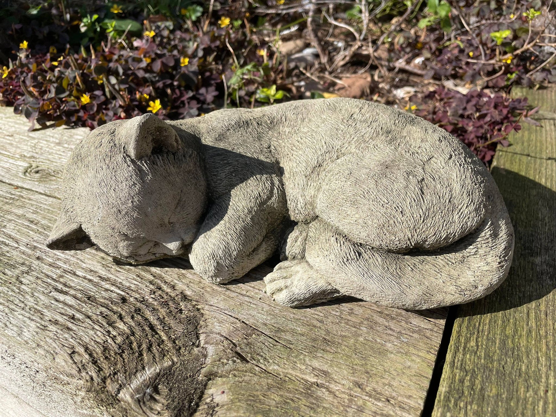 Sleeping Cat Statue - Backyard Bliss