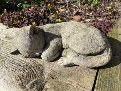 Sleeping Cat Statue - Backyard Bliss